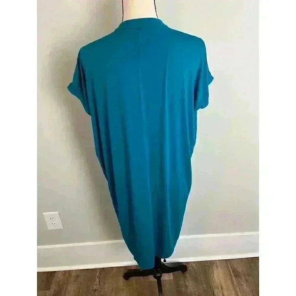 Eileen Fisher Shirt Dress Women's SP Jersey Soft Stretch Buttons Mandarin Collar - Picture 8 of 12